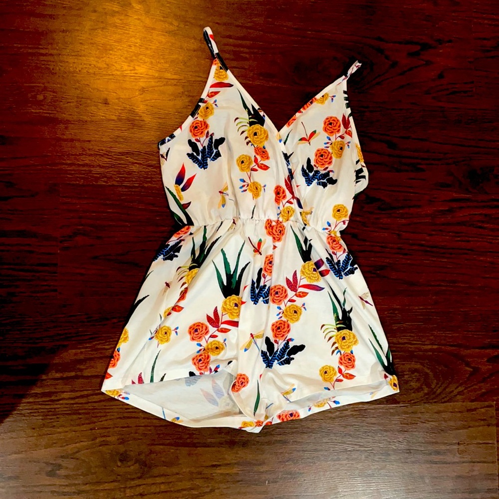 Spring floral romper